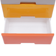 Aiqidi 5 Plastic Drawers Dresser, 18x12x33 Inch Colorful Vertical Clothes Storage Chest Bedroom Tower Closet Organizer Cabinet w/Wheels