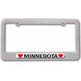 thumbnail image 1 of Minnesota Love with Hearts License Plate Tag Frame, Multiple Colors, 1 of 1