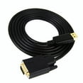 thumbnail image 1 of SHISUYAN DisplayPort to VGA Adapter Converter Cable DP to VGA Audio Video Cord Wire Line for Computer Projector TV Laptop (Black), 1 of 8