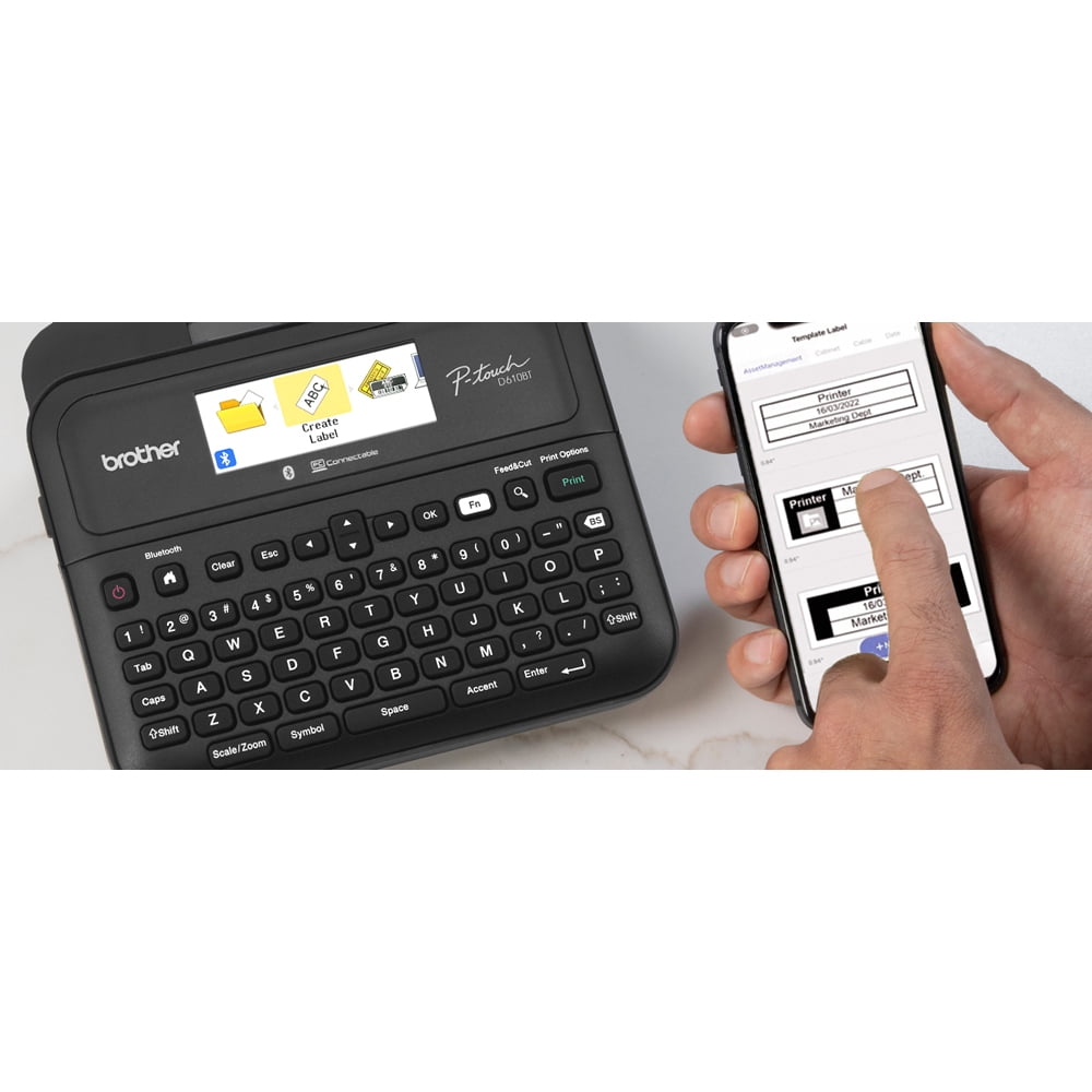 Brother P-touch Business Professional Connected Label Maker PT-D610BT with Bluetooth® Connectivity