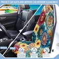 thumbnail image 6 of Uorisanigo Car Seat Towel Cover Front Seats Only Universal Fit Most Cars Women Men Water Sweat Boho Mandala Floral Car Seat Protector After Gym Workout Beach and Swimming, 6 of 6