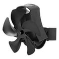 thumbnail image 3 of Ventilador para hogar de 5 aspas para colgar en la pared, aleación de aluminio, magnético, silencioso, alimentado por calor, ventiladores para estufas de Gas, color negro, 3 of 5