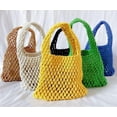 thumbnail image 3 of Kukuzhu Handwoven Hobo Bag for Women Bucket Bag Cotton Rope Crochet Totes Hollow String Handbags Summer Beach Purses, 3 of 4