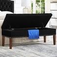 thumbnail image 2 of Espresso - toned tufted bench with storage | Give comfortable seating and store small items in the room, 2 of 4