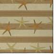 thumbnail image 3 of Addison Rugs Indoor/ Outdoor Surfside Starfish Stripes Washable Rug New Tan - 8' x 8', 3 of 5