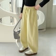 thumbnail image 5 of TIREOW Girls Straight Wide Leg Sweatpants Elastic High Waist Drawstring Sports Pants Solid Color Daily Wear Streetwear Pants, 5 of 5