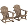 thumbnail image 3 of Polytrends  Laguna Hdpe All Weather Outdoor Patio Rocking Chair (Set of 2) Weathered Wood, 3 of 5