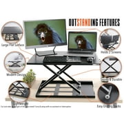 Stand Steady X-Elite Pro Standing Desk Converter | Instantly Convert Any Desk into a Stand Up Desk | Easy Lift Height Adjustable Standing Desk | No Assembly Required (28 x 20 / Black)