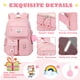 thumbnail image 5 of Mochila MUSEVOS Kawaii para niñas para la escuela rosa 43x18x30 cm, 5 of 6