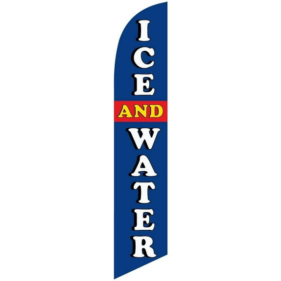 Ice and Water Feather Banner Swooper Sign, Replacement Flag Only