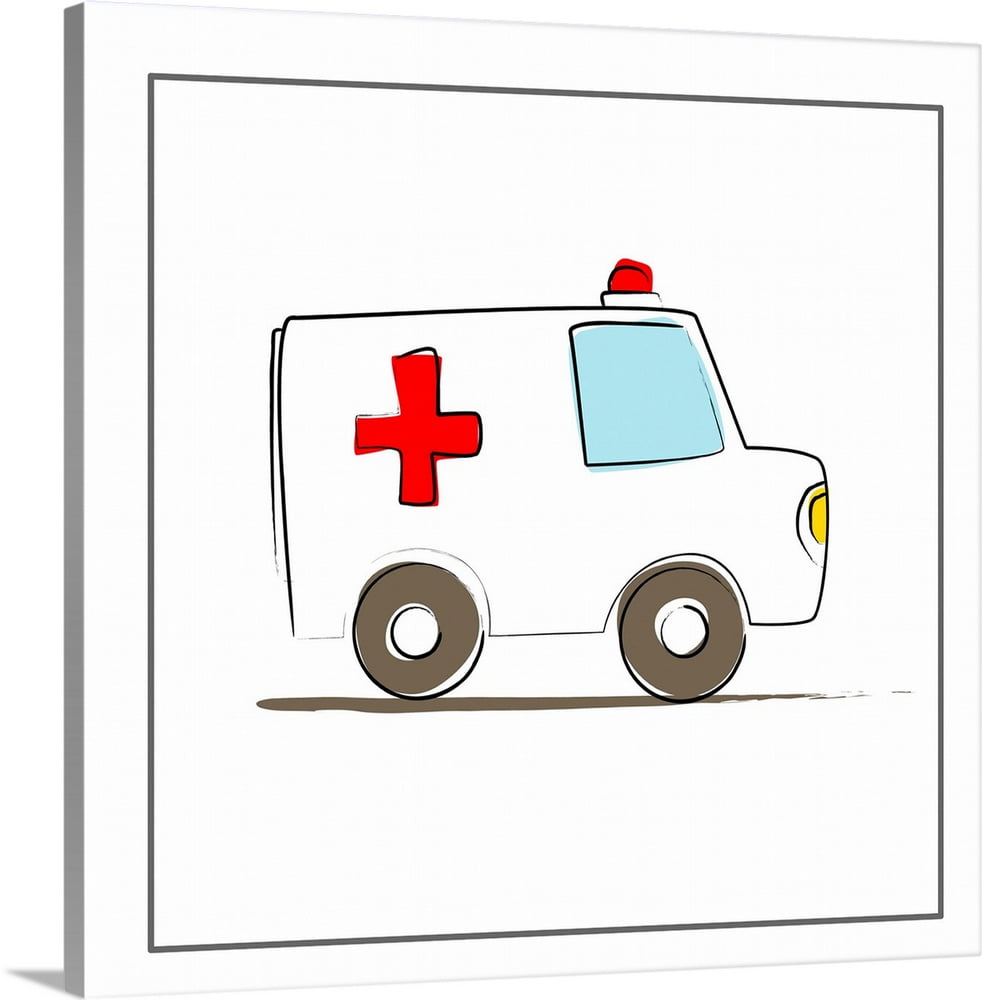 The Kids Room by Stupell Ambulance Rectangle Wall Plaque