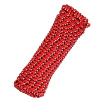 Uxcell 3/8 Inch 100 Feet Polypropylene Rope,Solid Braided Utility Rope for Camping,Flag Pole,Clothesline,Outdoor,Red/Black/White