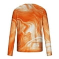 thumbnail image 3 of Tawop Mens Tshirt Crew Neck Long Sleeve Graphic Gradient Orange L, 3 of 5