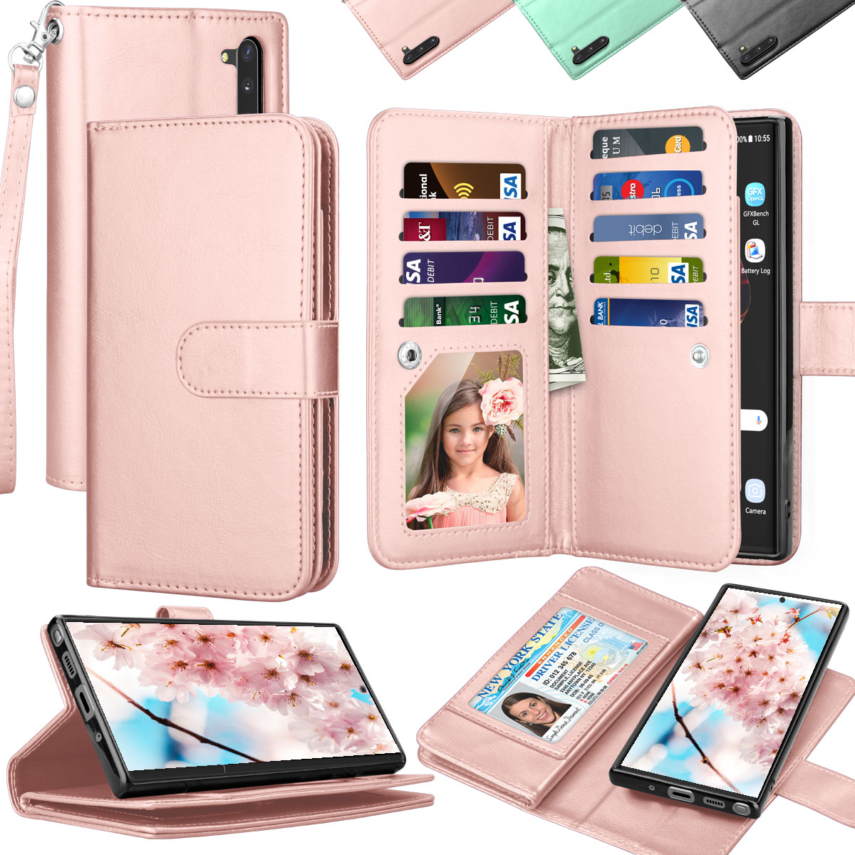 Galaxy Note 10 Case, Samsung Galaxy Note 10 Wallet Case,Tinysaturn PU
