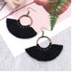 thumbnail image 4 of Sonducket 1 par de pendientes de borla bohemios llamativos, colgantes de oreja en forma de abanico, joyería exagerada hecha a mano, accesorio de Type3 NO3, 4 of 6