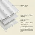 thumbnail image 4 of REGALWOVEN 3D Geometric Texture Shower Curtain Sets with Tassels for Bathroom Decor White 72"W x 72"L, 4 of 7