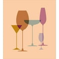thumbnail image 3 of Ambesonne Merlot Duvet Cover Sets, Wine Glasses Silhouette Art, 2-Twin, Peach Multicolor, 3 of 4