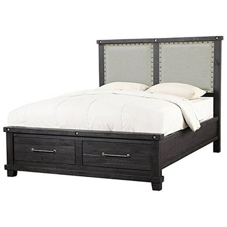 Yosemite California King-size Upholstered Footboard Storage Bed in Cafe-Finish:Cafe