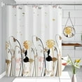 thumbnail image 2 of Waterproof Shower Curtain，PVEA material with 12 Hooks 72x72 inches, Dandelion, 2 of 6