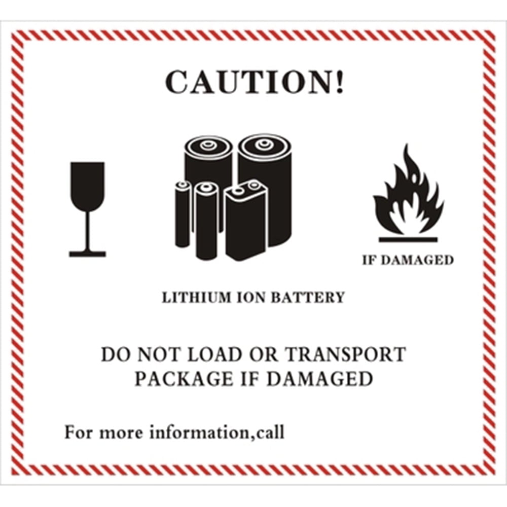 Officeship 160 PCS Caution Lithium Ion Battery Transport Warning Labels