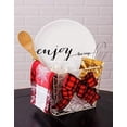 thumbnail image 2 of Evergreen Buffalo Plaid Tree Holiday Multi-color Polyester Ribbon, 360" x 2.5", 2 of 2