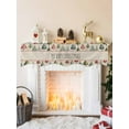 thumbnail image 2 of Christmas Mantel Scarf Fireplace Decorations for Living Room, Winter Watercolor Xmas Pine Trees on Linen Fireplace Mantel Scarf Cover Runner for Halloween/Thanksgiving/Christmas Decor 60"x17", 2 of 6