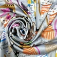 thumbnail image 4 of Wrapables Large Fashionable Cats Head Wrap Square Scarf 35 x 35 Inches, Silver, 4 of 9