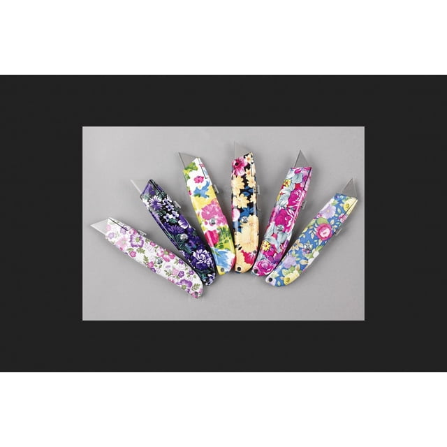 Utility Knife Best Way Tools, paquete de 12 con 4 motivos florales