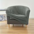 thumbnail image 3 of AIGIA Stretch Tub Chair Covers 1-Piece Club Chair Slipcover Soft Jacquard Barrel Chair Cover Armchair Slipcovers for Living Room, 3 of 9