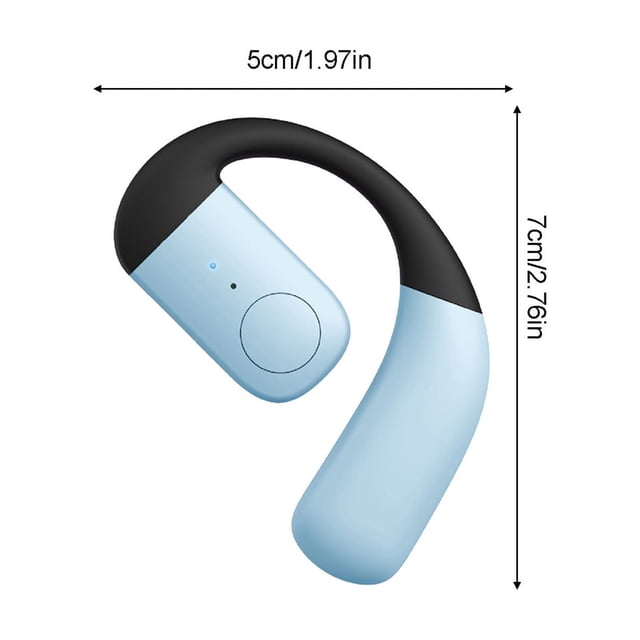 Herunwer Open-Ear Bone Conduction Bluetooth Headphones, 30-Hour Long Battery with AI Noise Cancellation