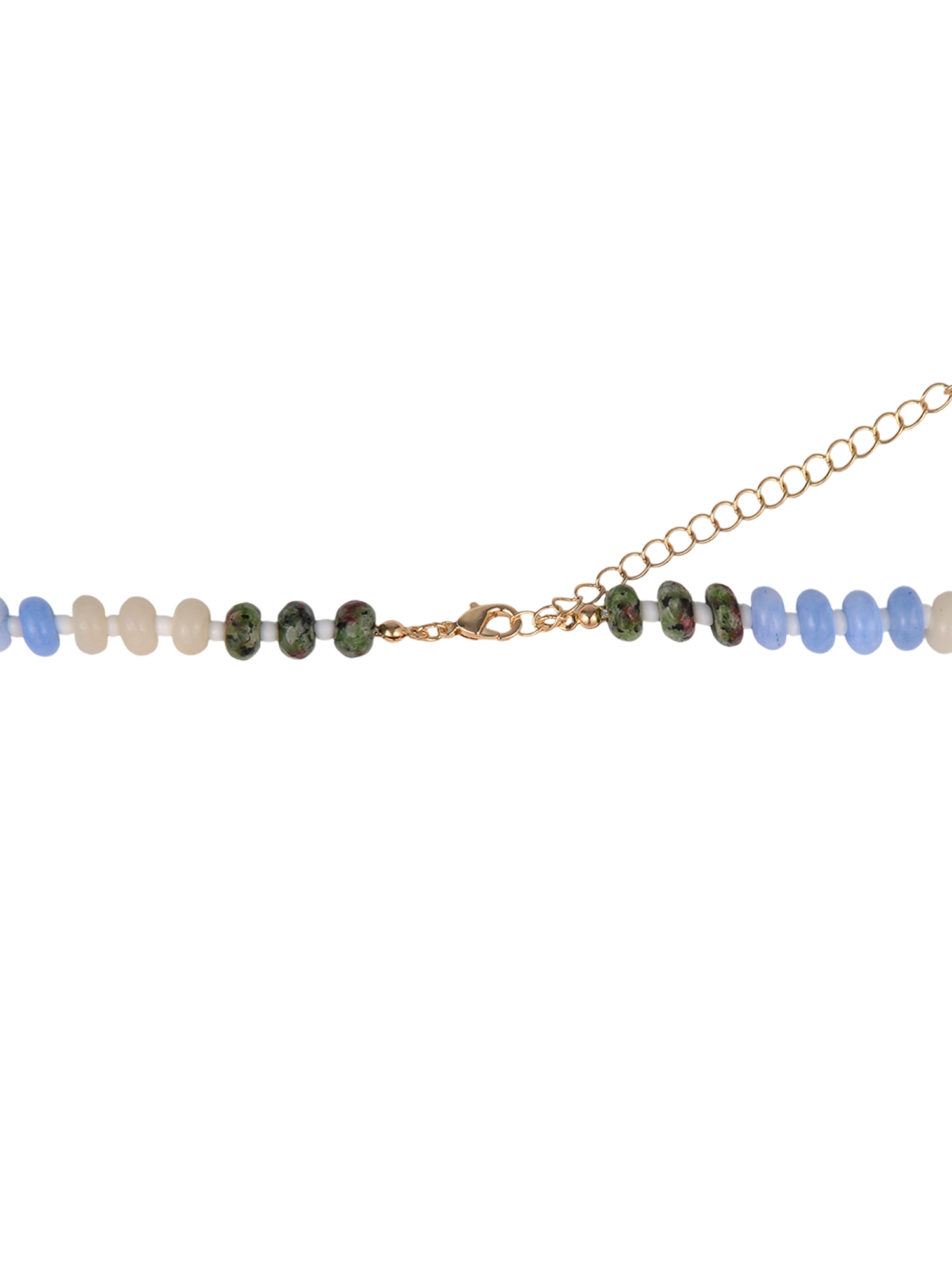 Time and Tru Goldtone Multicolored Bead Initial "X" Necklace
