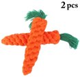 thumbnail image 2 of 2PCS Carrot Dog Toy Interactive Lifelike Puppy Bite Toy Dog Chew Rope Toy, 2 of 8