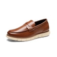 thumbnail image 1 of Zapatos casuales de vestir para hombre Bruno Marc mocasines sin cordones marrones, 1 of 8
