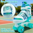 thumbnail image 5 of JZY Kids Quad Roller Skates for Boys & Girls – 4-Size Adjustable, 8 Light-Up Wheels, Beginner-Friendly, Fits Ages 3-12, Indoor & Outdoor Use, 5 of 7