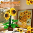 thumbnail image 2 of Set de construcción con flores de girasol con jarrón, 739 unidades, para adultos, 2 of 6
