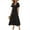 #1 Black, variant on IWEMEK Women Dress Summer Maxi Dresses Beach Boho Flutter V Neck Black Dresses for Ladies Elegant Chic Smocked Clothes