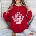 thumbnail image 2 of Jinhomg Womens Long Sleeve Oversized Sweatshirt Casual Loose Drop Shoulder Pullover Tops Lightweight Comfy Letter Print Spring Sweatshirts Red XXL, 2 of 6