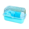 thumbnail image 3 of Casa de jaula de hámster, casa de juego de ejercicios, ratones de hábitat de ventilación y ventilación y hábitat de rata para conejitos de conejillos azul, 3 of 8