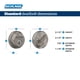 thumbnail image 2 of Deadbolt Schlage B60 N 626 con llave, 1 cara, cromo satinado, 2 of 7