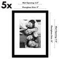 thumbnail image 6 of Americanflat 9x12 Picture Frame with Polished Plexiglass with 6x8 Mat 5 Pack Display Photo Galleria - Black, 6 of 8