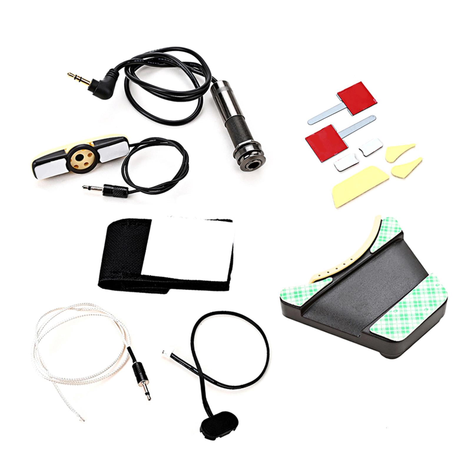 CEORPER Microphone Sound Hole Equalizers Piezo Pickup for Acoustic Folk Guitar Replacement Part Folk Acoustic Guitar Pickup