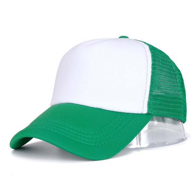Sombrero para el sol de color a juego, sombrero de trabajo para camión, sombrero de voluntario, sombrero de red con esponja y lengua de pato