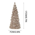 thumbnail image 3 of SATRINO Acrylic Christmas Tree Lamp, Enchanted Light Up Lights, 6.7 x 2.8 Inch Mini Christmas Tree with Lights for Room Table Decor, 3 of 8