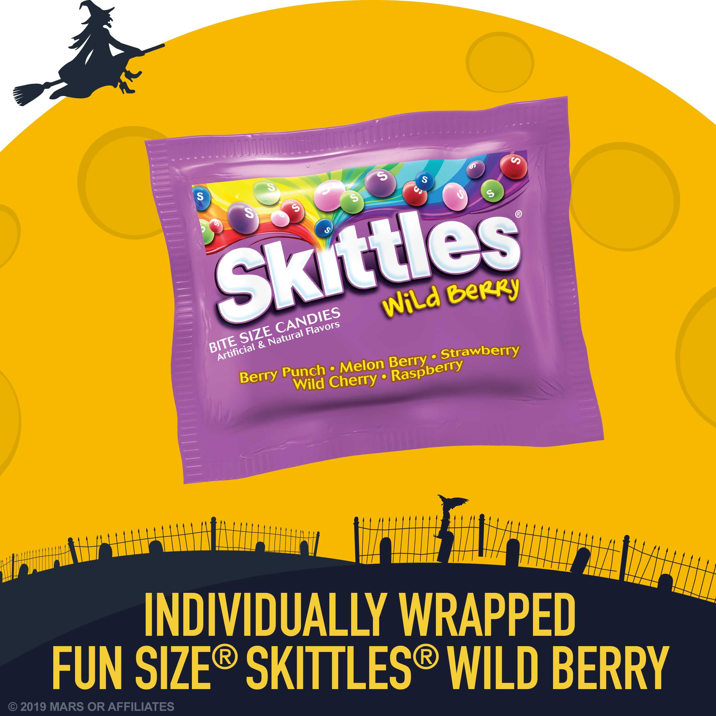 Skittles Wild Berry Halloween Fun Size Candy Bag 10 72 Ounce Walmart Com Walmart Com