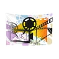 thumbnail image 4 of Film Movie Projector Tapestry, Recording Wall Hanging Tapestries Dorm Room Home Decor, 60" x 40", 4 of 6