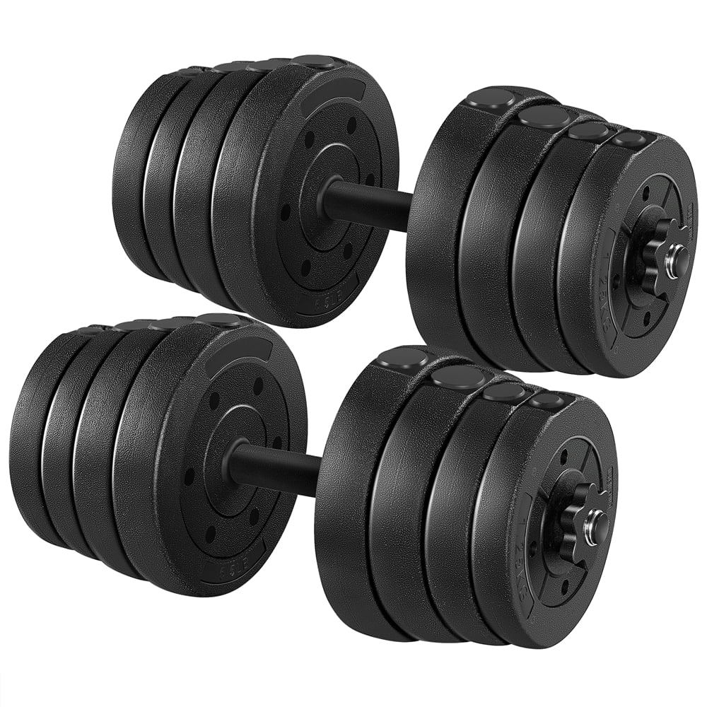 Renwick Adjustable Dumbbell Set, 66 lb, 30 kg, Black, for Home Training, Ergonomic Grip