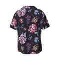 thumbnail image 5 of Salouo Roses Flowers Pattern Cuban Collar Shirts for Men Button-Down Shirt Men's Short Sleeve Shirts Hawaiian Shirts Casual Shirts -4X-Large, 5 of 6