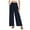 Navy, variant on MAIHAN Wide Leg Linen Pants Women Summer Loose Beach Cotton Linen Pant Vacation Lightweight Straight Leg Trouser with Pocket(Navy,L)