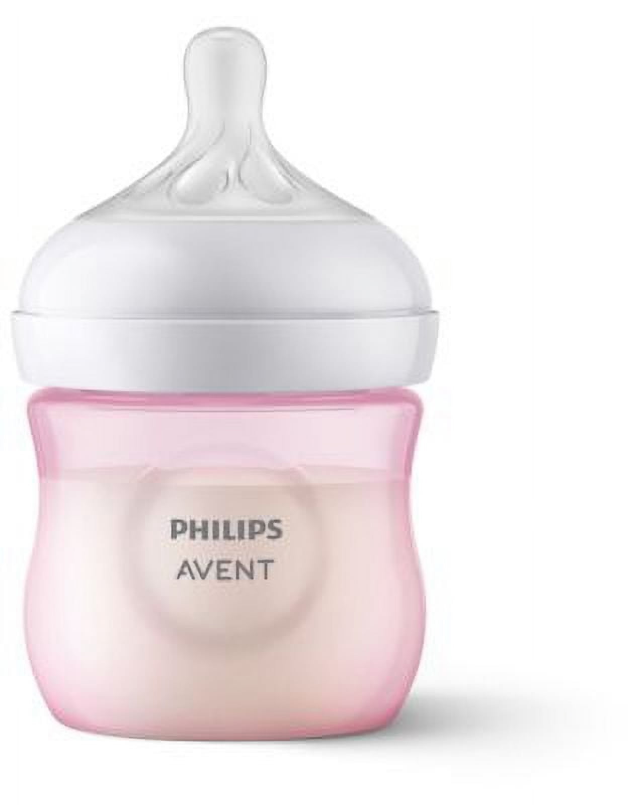 Philips Avent Natural Baby Bottle with Natural Response Nipple, Pink Baby Gift Set, SCD838/03