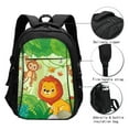 thumbnail image 3 of Easygdp African Animals in the Jungle Mochila para Laptop de Viaje con Puerto USB, Mochila para Laptop con Puerto de Carga USB para Mujeres y Hombres, 3 of 7
